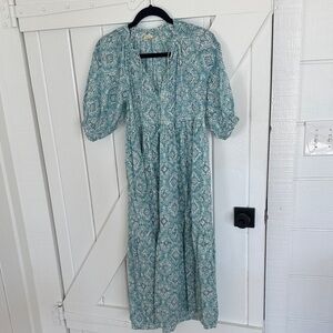 Matta Teal Patterned Maxi Dress